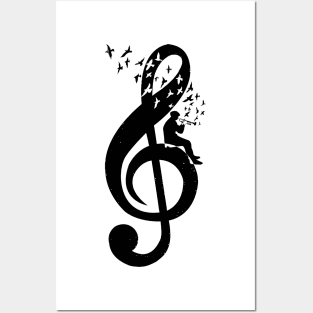 Treble Clef - Bugle Posters and Art